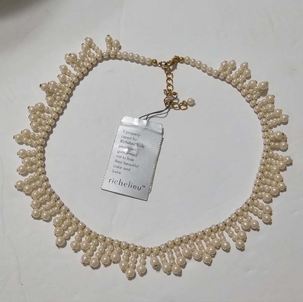 RICHelieu Faux Pearl choker‎ Necklace New!